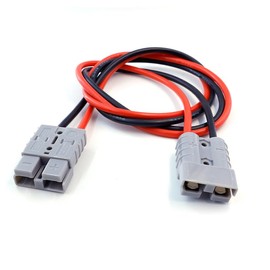 JIECHUN Electric Forklift Charging Plug 10AWG Battery Connect Cable with 2 Quick Connector 50A 600V 1-to-1 for Battery Cars, Sightseeing Cars, Tractors, Motors