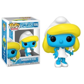 Funko Pop Smurfette + Protector: The Smurfs Pop! TV Animation Vinyl Figure (Collector Gift Set Bundled with ToyBop Brand Box Protector Case) (Smurfette White Dress with Flower)