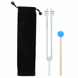 68.05Hz Tuning Fork with Wooden Hammer, Massage Stress Relieve Tuning Fork, Nerve Test Sensory Tuning Fork