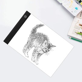 Caja de luz LED a prueba de agua, almohadilla de luz de tablero tipo Linyi Anime C, tablero de copia de dibujo portátil con marco, alto brillo para artistas, dibujo, dibujo(Sin escalones)
