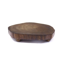トモコーポレーション チークステージトレイ 輪切り 23073926 約12~18×H3.5cm