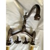 Faucet Bathroom Bridge Faucet DXV Landfair D35107254.110 Cross Handle Carbon