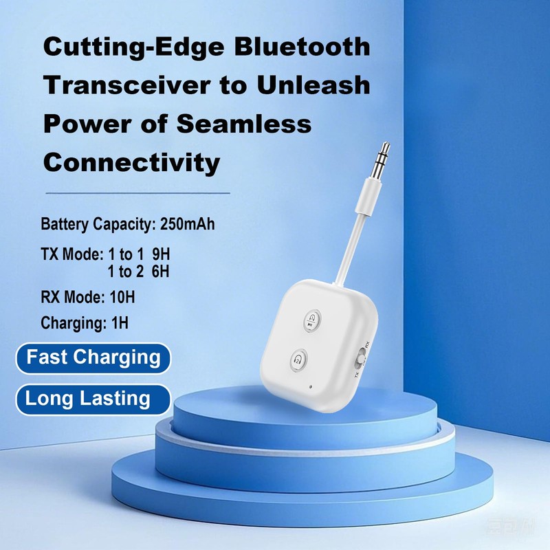 LENDAWAY Bluetooth 5.4 Transmitter Receiver 2-in-1, Dual Link Wireless Transmitter