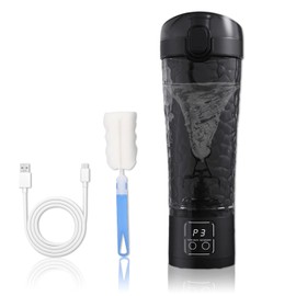 Protein Shaker Flasche, 700ml Elektrische Mixer Shaker Tassen für Protein-Shakes und Mahlzeit Ersatz Shakes, USB Wiederaufladbar Proteinshake Vortex Mixer, Eiweiß Shaker, BPA frei, Schwarz