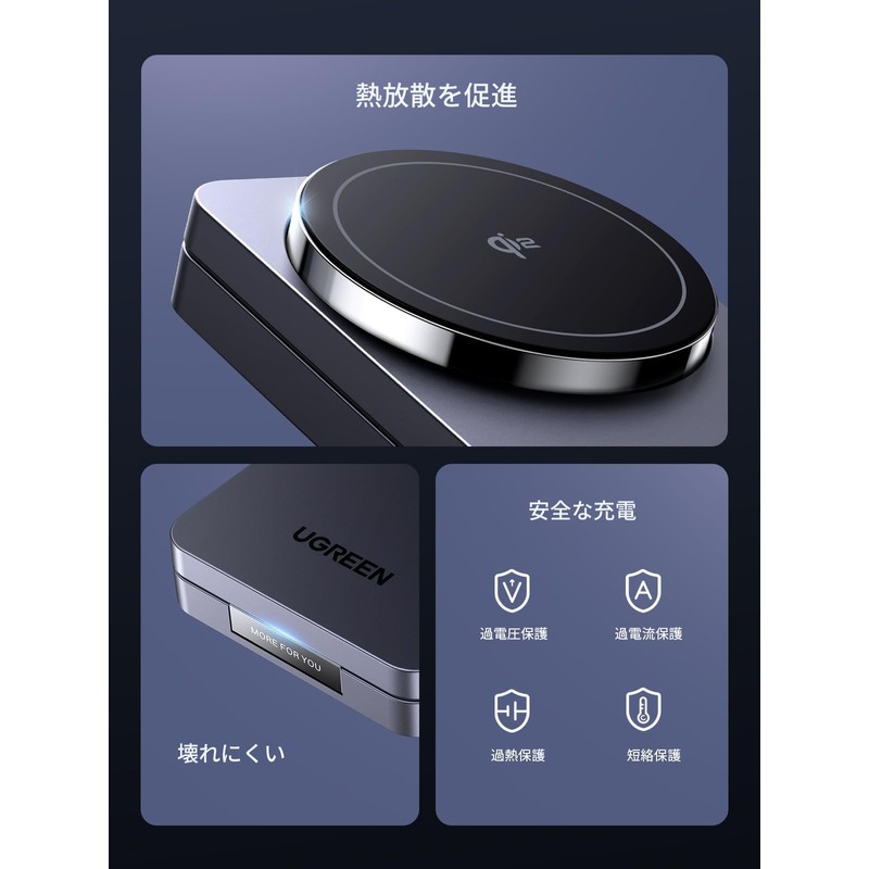 UGREEN MPP 2 in 1 Magnetic Wireless Charger