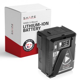 SHAPE Mini 50Wh V Mount Battery – Compact V-Mount Battery with USB-C PD, D-Tap & LED Display – Travel-Ready Power for Cameras, Monitors, Laptop, Phone & Accessories
