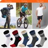 ZAKASA Men’s Toe Socks Cotton Five Finger Crew Socks Athletic
