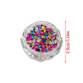 1Kiste Unregelmäßig Nail Gems Rhinestones Nail Charms Nageldesign Bunt Zerkleinert Stein Nagel Steinchen Charms Nägel Mini Strasssteine Nägel Nagel Charms 3D Steinchen Für Nägel Zubehör Nail Art