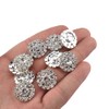 Hahiyo Crystal Rhinestone Flower Buttons Clear Glass 19mm Flatback Bling