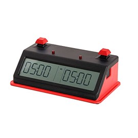 TapNset Professional Chess Clock (Pushbuttons, Red)
