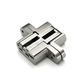 Pair of 2-3/4'' Hidden Gate Hinge Stainless Steel Invisible Door Hinges Concealed Barrel Wooden Box Silver (2pcs)