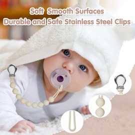 Clips para chupete para bebé y niña, soporte de silicona para chupetes MAM, regalo de cumpleaños para bebés recién nacidos (paquete de 4)