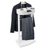 QUEMARQUE Clothes Valet Stand, Wood Valet Stand Suit Rack Stand