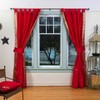 Indo Fire Brick Tab Top Sari Sheer Curtain (43 in.