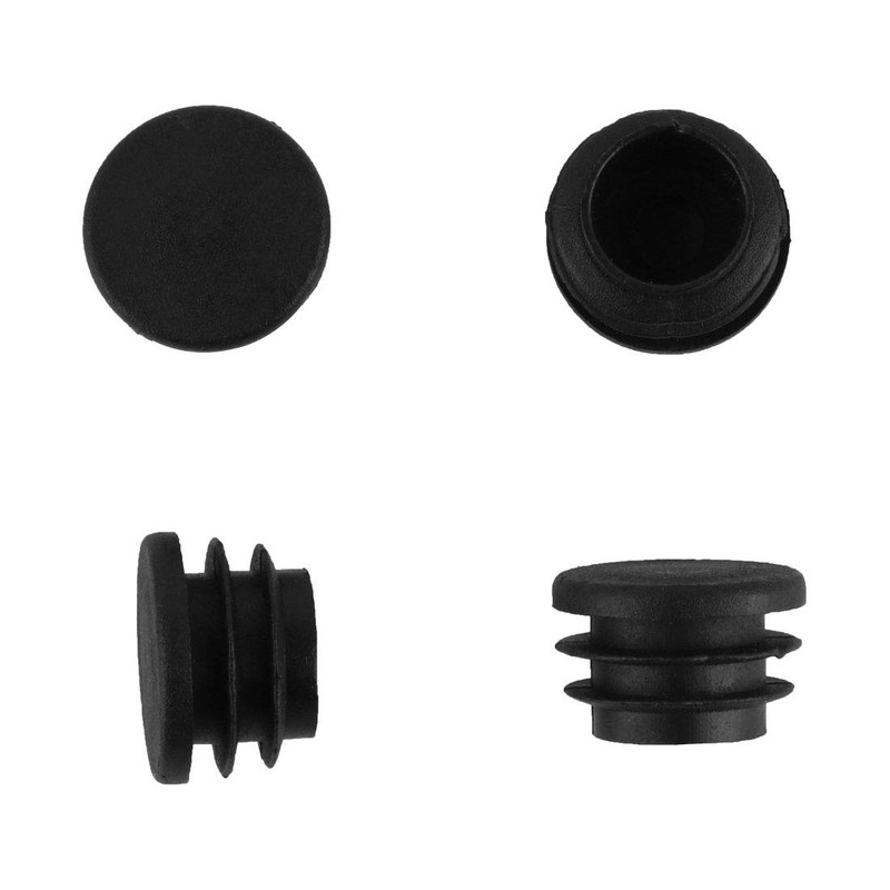 Sourcingmap Black Plastic 25mm Dia Blanking End Cap Round Pipe