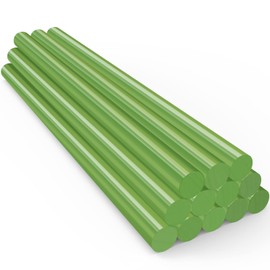 ENPOINT Hot Glue Sticks Full Size, 12 Pack 8" Long Green Hot Melt Glue Sticks Colored, Adhesive Craft Glue Sticks for Fabric Wood DIY Painting Decoration Waxing, Standard Size 0.43" Dia