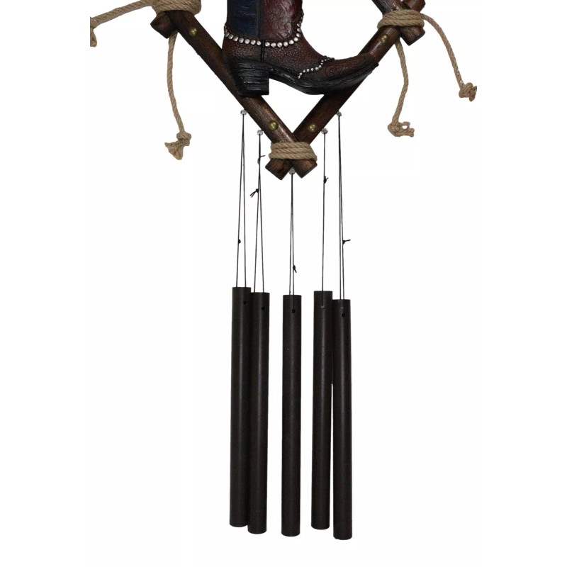 Rustic Western Texas Cowboy Boot And Hat Faux Leather Decorative