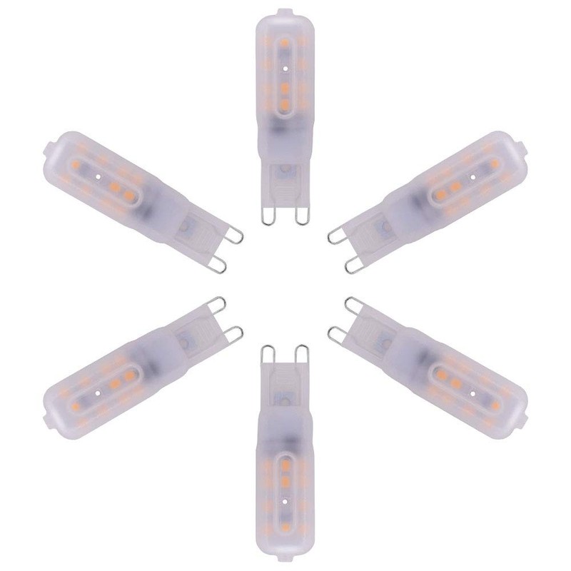 K JINGKELAI G9 Frosted LED Light Bulbs 2700K Warm White