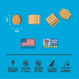 Hive Dog Training Treats — Healthy, Non-GMO Project Verified, Natural Peanut Butter Flavored, Vegetarian, Grain Free Dog Treat for Small and Large Dogs, Made in The USA