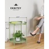 EKNITEY 2 Tier End Table - Metal Side Table Waterproof