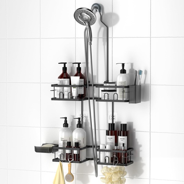 REINHARDT Adjustable Shower Caddy Hanging Rustproof Shower Caddy for Handheld