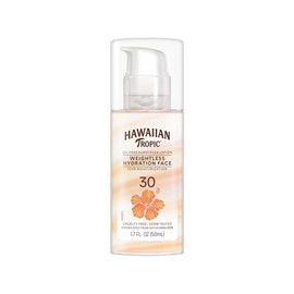 Hawaiian Tropic Weightless Hydration Lotion Sunscreen for Face SPF 30, 1.7oz (2 PACK) | Travel Size Sunscreen, Oil Free Face Sunscreen, Sunblock Face, Mini Sunscreen SPF 30, 1.7oz (1.7 fl. oz., 2)
