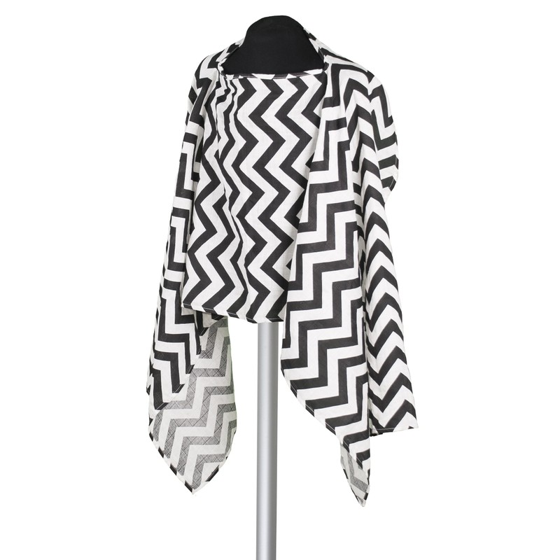 Pashmama Muselina Negro Chevron