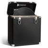ZEDKEHO Vinyl Record Storage Box with Lock, Holds 35+ LP