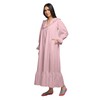 Moomaya Button Down Maxi Nightdress Long Sleeve Solid Women’s Cotton