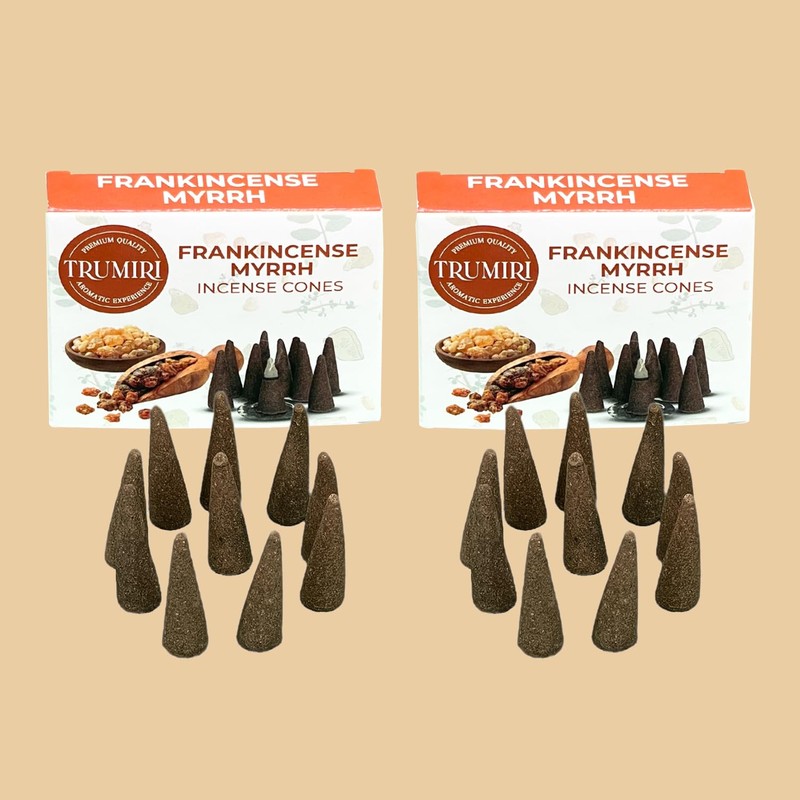 TRUMIRI Frankincense Myrrh - 20 Cone Incense - Dual Pack