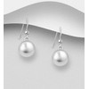 10MM Ball/Bead Sterling Silver Dangly Drop Hook Earrings 10mm