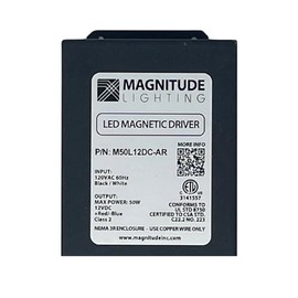 12V Magnitude Magnetic Dimmable LED Driver Transformer Hardwired Under Cabinet Lighting 50 Watt - Inspired LED