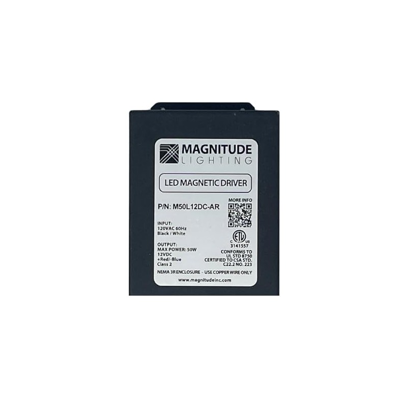 12V Magnitude Magnetic Dimmable LED Driver Transformer Hardwired Under Cabinet