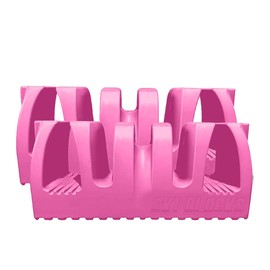 Magnetic Ski Holder and Snowboard Rack - Anti-Slip Design Scratch-Proof, Portable Storage Solution Ski Rack for Garage, Cargo Box, Cars, Ski Bags and Outdoor Adventures (Magenta, Two Pack)