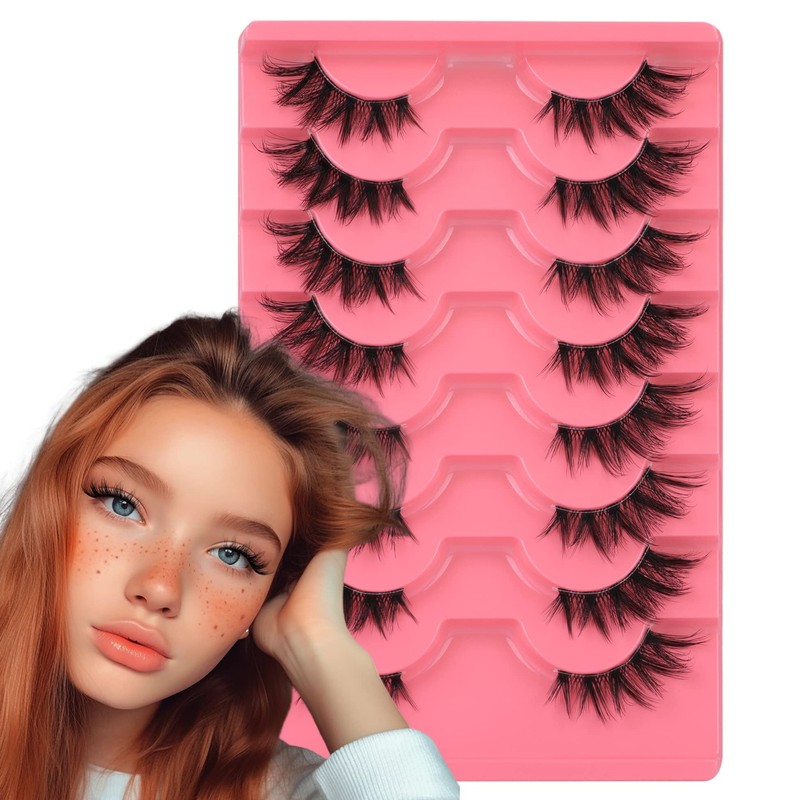 Half Lashes Natural Clear Band Eyelashes 3 4 False Lashes