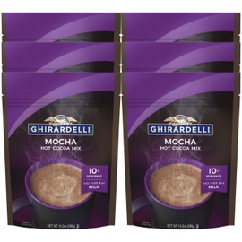 Ghirardelli Hot Cocoa Mix Mocha 10.5 oz Bag Pack 6