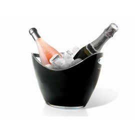 Vinbouquet Eiskübel für 2 Flaschen, Kunststoff, schwarz, 2 BOTELLAS