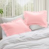 KKJIAF Ruffle Pillow Cases Queen Size Set of 2, Ruffled