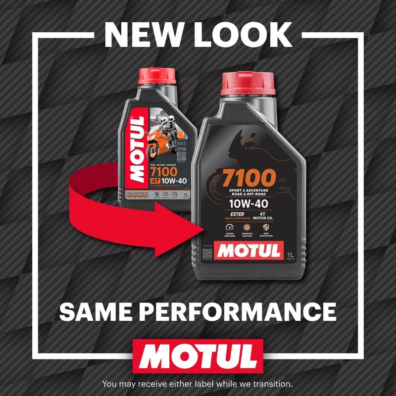 Motul 7100 4T 10W-40 Synthetic Motorcycle Engine Oil, Road &
