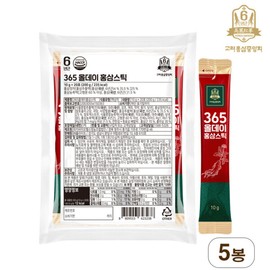 Gaesongsangin (현대홈쇼핑)고려홍삼중앙회 365 올데이 홍삼스틱 20포 X 5봉지 (벌크) Hyundai Home Shopping Korea Red Ginseng Central Association 365 All Day Ginseng Stick 20 Packs X 5 Bags (Bulk)