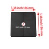 bociloy Wall Split Flange 12mm/0.47"Diameter, ABS Square Self-Adhesive Escutcheon Plate,