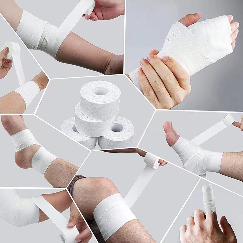 Athletic Tape White Sports 1.5 Inch 30 Feet Tearable Support