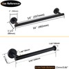 Matte Black Bathroom Hardware Set 2 Pieces SUS304 Stainless Steel