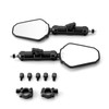 Mofun Motorcycle Mirrors Fit 8mm 10mm 7/8" Handlebar Compatible with