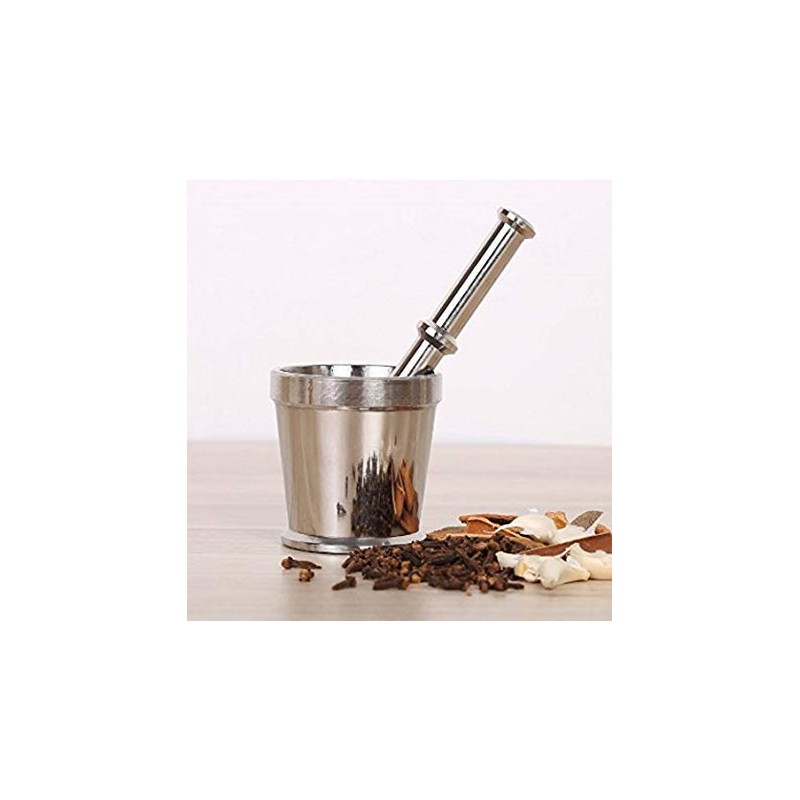 Sahishnu Online & Marketing Stainless Steel Khalbatta, Steel Mortar &