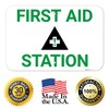 First Aid Station Sign, 12x18 Inches, 55 mil Thick HDPS
