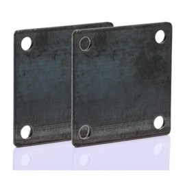 Bobco Metals 8”X8” Weldable Square Steel Metal Baseplate - A36 Steels Plate - High-Quality Steel Plate Base for Structure Support | 2 Pieces