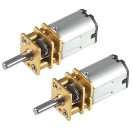 Alinan 2pcs 3V 15RPM N20 High Torque Speed Reduction Geared Motor with Metal Gearbox Motor for Smart Car DIY RC Toys