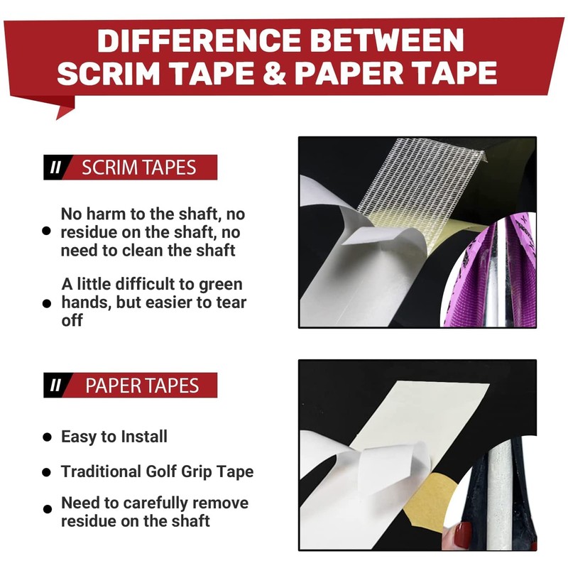 EAGLE WORK Golf Regriping Kits, 15 Paper-Backed Tapes, 5oz Solvent,