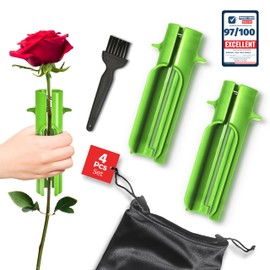 Premium 4 Pcs Set Rose Thorn Stripper Tool Thorn Remover Dethorner For Roses Foliage Stripper Floral Knife Cutter Fresh Flowers Arranger Florist Sundries Stem Floristry Boquet Supplies Leaf Razor